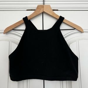 Black cross back sports bra
